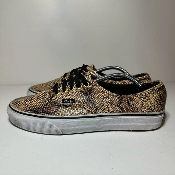 Vans Off the Wall Authentic Snakeskin Print Skate Shoes Women Size 9 (206 Box 24 - Picture 2 of 9